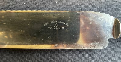 Lot 690 - A CASED IVORY MOUNTED CARVING SET, BROOKES & CROOKES, SHEFFIELD, CIRCA 1870