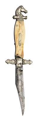 Lot 220 - A FOLDING BOWIE KNIFE FOR THE AMERICAN MARKET, SPENCER, LONDON, CIRCA 1870