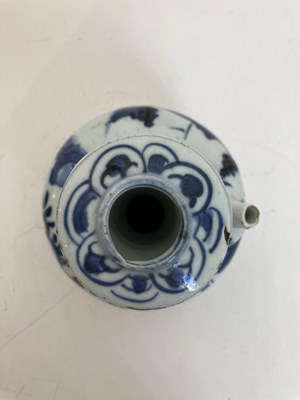 Lot 51 - TWO CHINESE BLUE AND WHITE KENDI, 16/17TH CENTURY