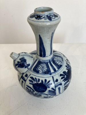 Lot 51 - TWO CHINESE BLUE AND WHITE KENDI, 16/17TH CENTURY