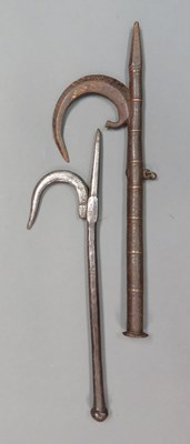 Lot 54 - TWO INDIAN IRON ELEPHANT GOADS (ANCUS)