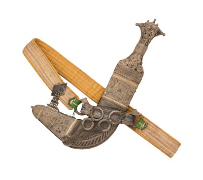 Lot 57 - AN ARAB DAGGER (JAMBIYA)