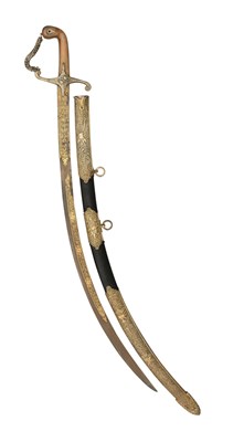 Lot 65 - A FINE OTTOMAN SWORD (SHAMSHIR)