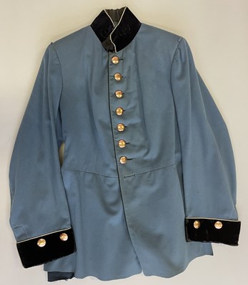 Lot 288 - A PRUSSIAN DRAGOON OFFICER’S CORNFLOWER-BLUE FULL DRESS TUNIC