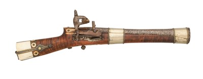 Lot 99 - ËœA CAUCASIAN MIQUELET-LOCK BLUNDERBUSS PISTOL