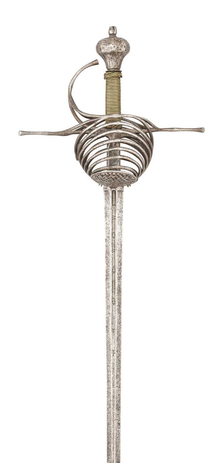 Lot 108 - A COMPOSITE ITALIAN MULTI-RING RAPIER