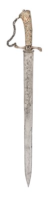 Lot 116 - ËœA HUNTING SWORD WITH FINELY INLAID IVORY HILT DATED 1678