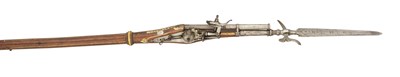 Lot 145 - Property from an Important Private Collection A RARE GERMAN COMBINED HALBERD AND WHEEL-LOCK PISTOL
