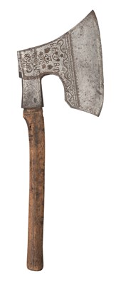 Lot 149 - Property from an Important Private Collection A GERMAN DECORATED AXE, DATED 1843