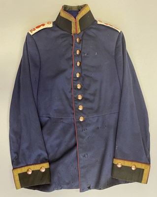 Lot 290 - A SENIOR NCO’S BLUE FULL DRESS TUNIC OF GERMAN ARTILLERY