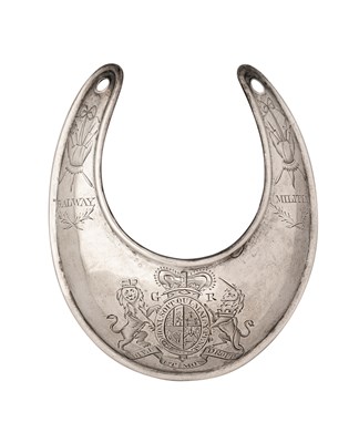 Lot 169 - AN OFFICER'S GORGET OF THE GALWAY MILITIA