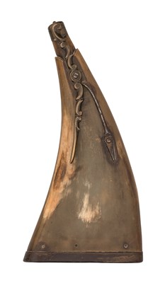 Lot 222 - A NORTH EUROPEAN POWDER HORN, DATED 1773, PROBABLY SCANDINAVIAN