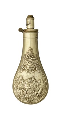 Lot 224 - A BRITANNIA METAL FLASK BY JAMES DIXON & SONS
