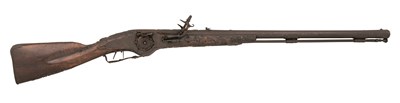 Lot 229 - A  RARE ITALIAN 18 BORE WHEEL-LOCK SPORTING RIFLE