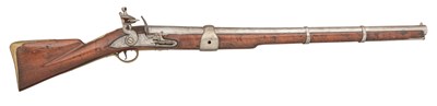 Lot 236 - â€¡A RARE SIX BORE FLINTLOCK WALL GUN BY MORTIMER