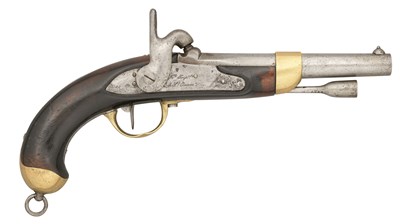 Lot 259 - A .700 FRENCH MODEL 1822 BIS PERCUSSION RIFLED CAVALRY PISTOL