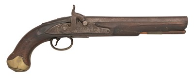 Lot 271 - A 15 BORE PERCUSSION PISTOL, OF EAST INDIA SHORT CAVALRY TYPE