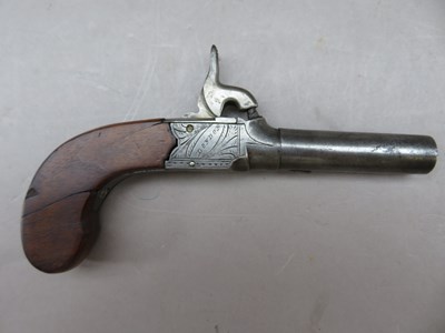 Lot 275 - A 60 BORE PERCUSSION POCKET PISTOL SIGNED NOCK