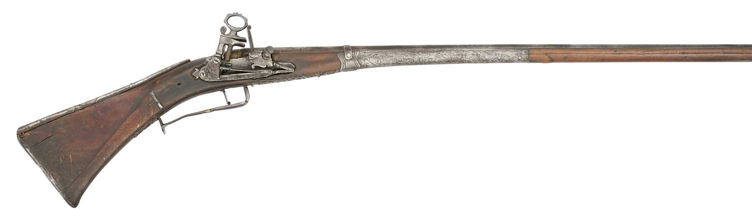 Lot 430 - A 34 BORE SARDINIAN MIQUELET-LOCK MUSKET, 18TH CENTURY