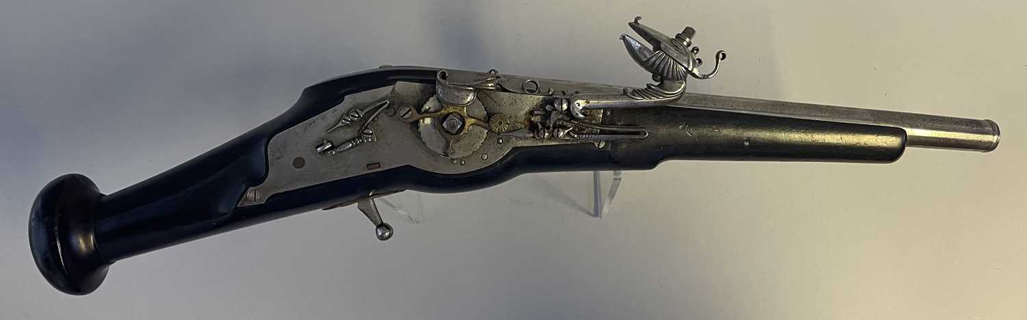 Lot 444 - A 40 BORE WHEEL-LOCK PISTOL IN GERMAN LATE 16TH CENTURY STYLE, 20TH CENTURY