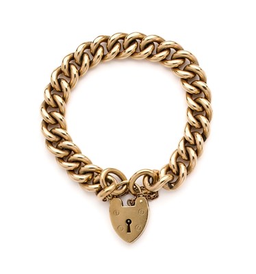 Lot 312 - GOLD CURB LINK BRACELET, 1967