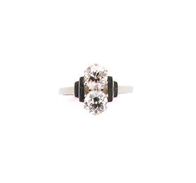 Lot 274 - TWO STONE DIAMOND RING, 1930s