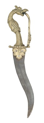 Lot 45 - A SOUTH INDIAN DAGGER (KHANJAR), PROBABLY 17TH CENTURY THANJAVUR, TAMIL NADU