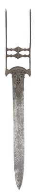 Lot 38 - AN INDIAN DAGGER (KATAR) 17TH/18TH CENTURY, POSSIBLY MYSORE, KARNATAKA