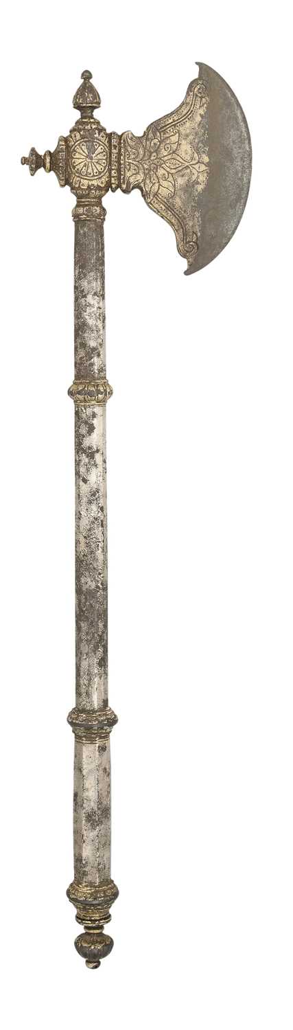 Lot 62 - A SOUTH INDIAN AXE (PHARASA), 17TH/18TH CENTURY, PROBABALY TRAVANCORE, KERALA