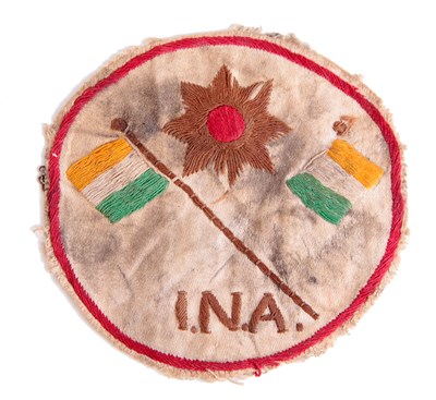 Lot 1 - ASIA: AN EXTREMELY RARE SECOND WORLD WAR I.N.A. (INDIAN NATIONAL ARMY)  CLOTH INSIGNIA