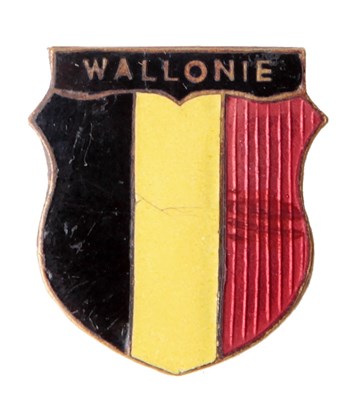 Lot 5 - BELGUIM: SECOND WORLD WAR WALLONIE ENAMEL LAPEL BADGE