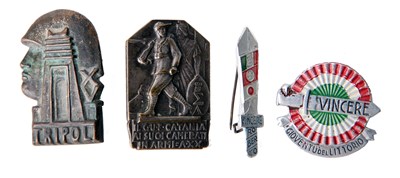 Lot 29 - ITALY: FOUR SECOND WORLD WAR NATIONALIST METAL LAPEL BADGES