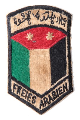Lot 43 - A VERY RARE 'FREIES ARABIEN' (GERMAN SERVICE) EMBROIDERED SLEEVE SHIELD INSIGNIA