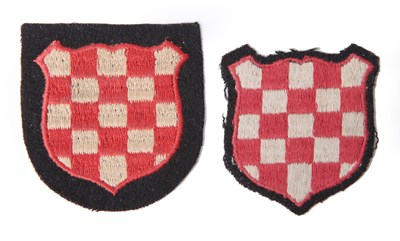 Lot 48 - CROATIA: A CROATIAN VOLUNTEER (GERMAN SERVICE) MACHINE EMBROIDERED SLEEVE SHIELD INSIGNIA