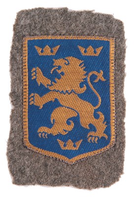 Lot 86 - UKRAINE: A UKRANIAN 'GALICIA' VOLUNTEER (GERMAN SERVICE) BEVO TYPE SLEEVE SHIELD INSIGNIA