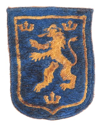 Lot 88 - UKRAINE: A UKRANIAN 'GALICIA' VOLUNTEER (GERMAN SERVICE) EMBROIDERED SLEEVE SHIELD INSIGNIA