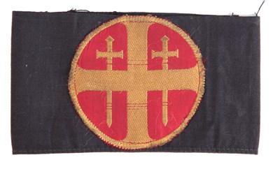 Lot 91 - NORWAY: A RARE EMBROIDERED NORWEGION NS (NASJONAL SAMLING) HIRDENS FLYORPSET (HIRD AIR SECTION) ARM