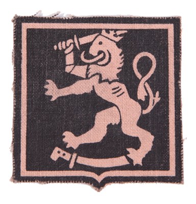 Lot 104 - FINLAND: A FINNISH VOLUNTEER (GERMAN SERVICE) EMBROIDERED SLEEVE SHIELD INSIGNIA