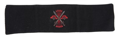 Lot 122 - SPAIN: A CIVIL WAR FALANGE BLACK BRASSARD/ARMBAND