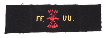 Lot 123 - SPAIN: A CIVIL WAR FALANGE BLACK BRASSARD/ARMBAND