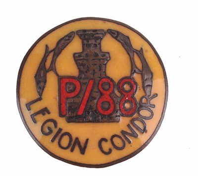 Lot 130 - SPAIN: A LEGION CONDOR 'KAMPFGRUPPE 88' ENAMEL PIN BADGE