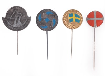 Lot 137 - NORWAY: FOUR SECOND WORLD WAR PERIOD STICK-PIN INSIGNIA
