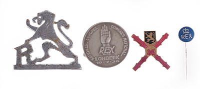 Lot 139 - BELGIUM: FOUR SECOND WORLD WAR PERIOD WALLONIEN 'REXIST' METAL AND ENAMEL BADGES