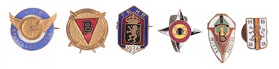 Lot 145 - BELGIUM: SIX SECOND WORLD WAR PERIOD ENAMEL BUTTON AND LAPEL BADGES