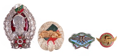 Lot 146 - BULGARIA:  FOUR SECOND WORLD WAR PERIOD ENAMEL BADGES AND AWARDS