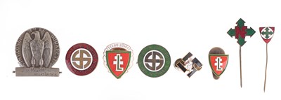 Lot 149 - HUNGARY: EIGHT SECOND WORLD WAR PERIOD ENAMEL BADGES AND PINS