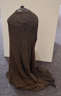 Lot 14 - A RARE INDIAN MAIL COIF, 17TH/18TH CENTURY, PROBABLY BIKANER, RAJASTHAN