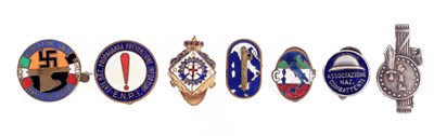 Lot 171 - ITALY: SEVEN SECOND WORLD WAR NATIONALIST ENAMELLED BADGES