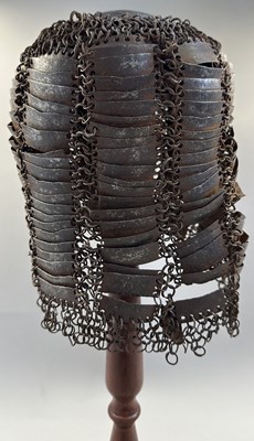 Lot 550 - AN INDIAN MAIL AND LAMELLAR HELMET (TOP), 17TH/18TH CENTURY