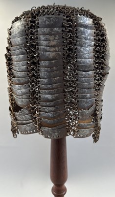 Lot 550 - AN INDIAN MAIL AND LAMELLAR HELMET (TOP), 17TH/18TH CENTURY